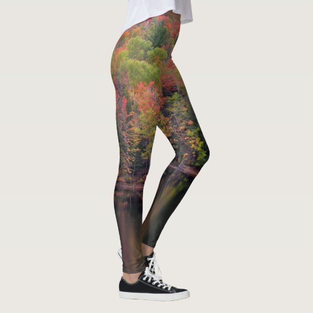 Autumn Leaves Fall Colour Scene Women's Leggings (Right)