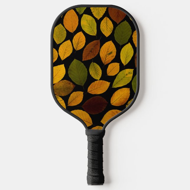 Autumn Leaves Fall Colourful Nature Pattern Leaf Pickleball Paddle (Front)