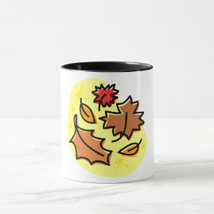 Autumn Leaves Fall Colourful Seasonal Leaf Art  Mug