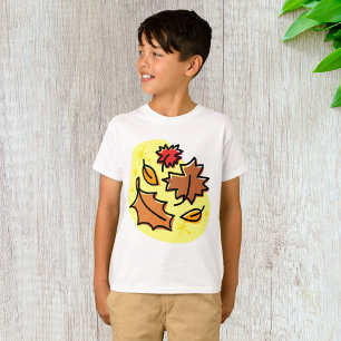 Autumn Leaves Fall Colourful Seasonal Leaf Art  T-Shirt