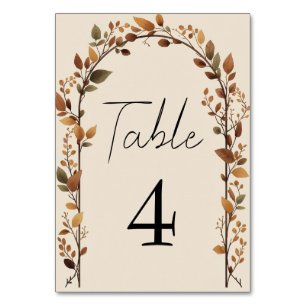 Autumn Leaves Fall Foliage Art Custom Welcome Sign Table Number