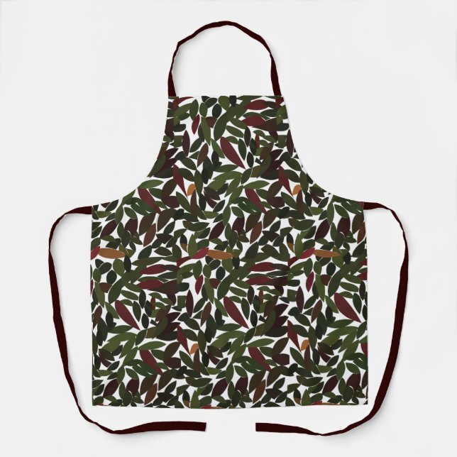 Autumn Leaves Fall Foliage Pattern Apron (Front)