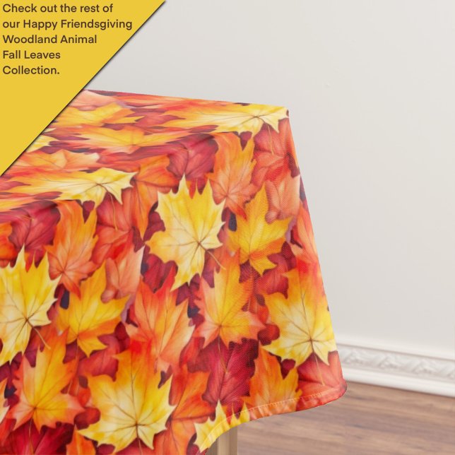 Autumn Leaves, Fall Leaves, Colourful Leaves Tablecloth (Creator Uploaded)