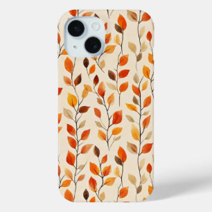 Autumn Leaves Fall Pattern iPhone 15 Case