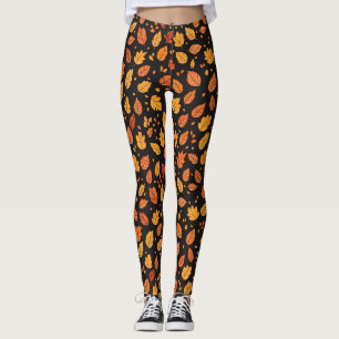 Autumn Leaves Fall Pattern Leggings