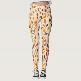 Autumn Leaves Fall Pattern Leggings