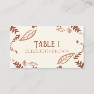 Autumn Leaves Fall Place Cards