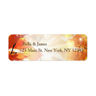 Autumn Leaves Fall Return Address Labels