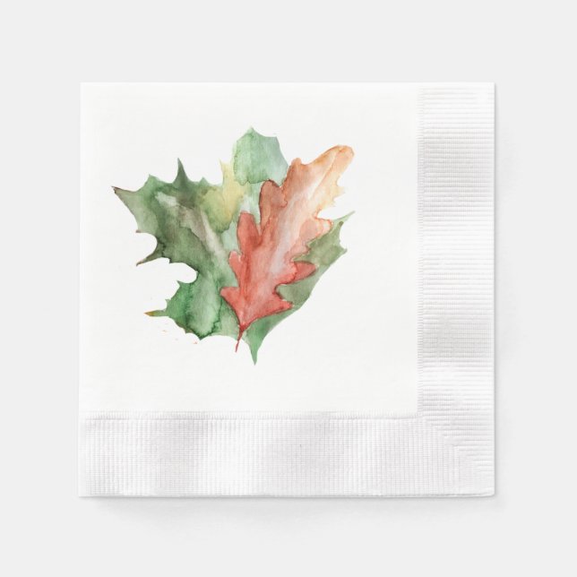 Autumn Leaves Fall Season Napkin (Front)
