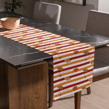 Autumn Leaves Fall Striped Personalised