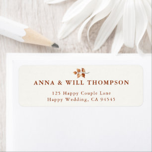 Autumn Leaves Fall Wedding Copper Return Address