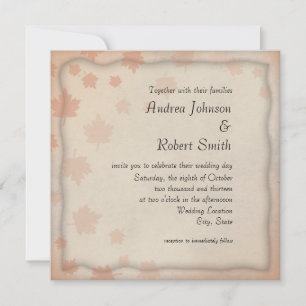 Autumn Leaves Fall Wedding Invitation