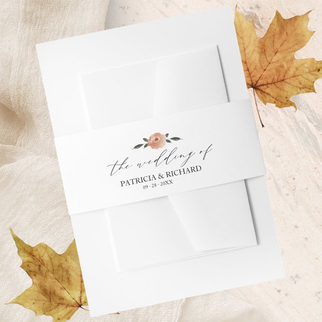 Autumn Leaves Fall Wedding Invitation Belly Band (Creator Uploaded)