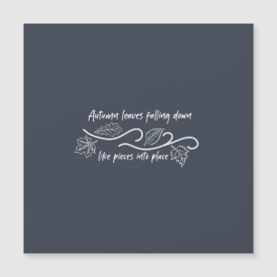Autumn Leaves Falling Down Like Pieces into Place Magnetic Invitation