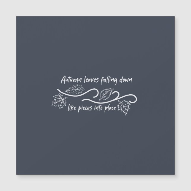 Autumn Leaves Falling Down Like Pieces into Place Magnetic Invitation (Front)