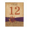 Autumn Leaves, FAUX Burlap Table Number Post Card