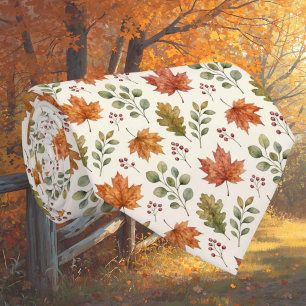 Autumn Leaves Faux Silk Botanical Fall Garden Tie