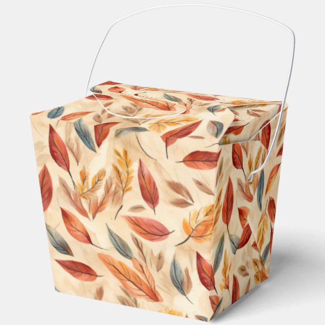 Autumn Leaves Favor Gift Box (Front)