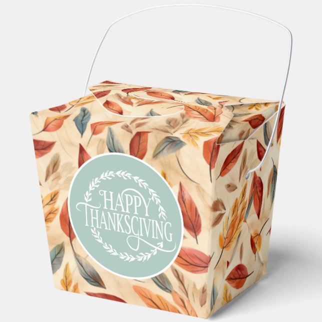 Autumn Leaves Favor Gift Box (Front)