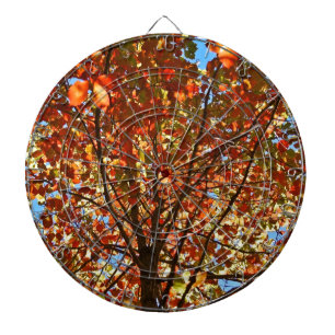 Autumn Leaves Fireworks Dartboard