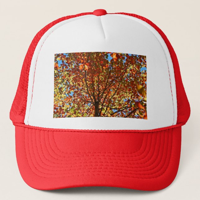 Autumn Leaves Fireworks Trucker Hat (Front)