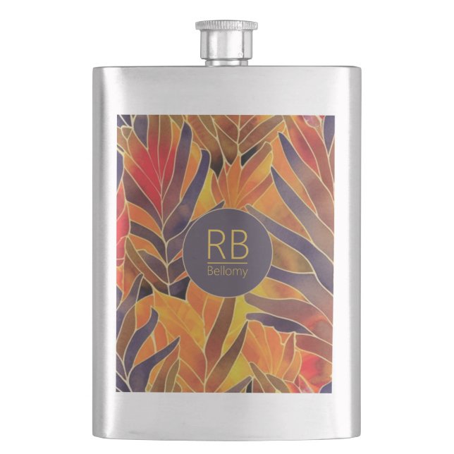 Autumn Leaves Flask (Front)