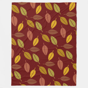 Autumn Leaves Fleece Blanket