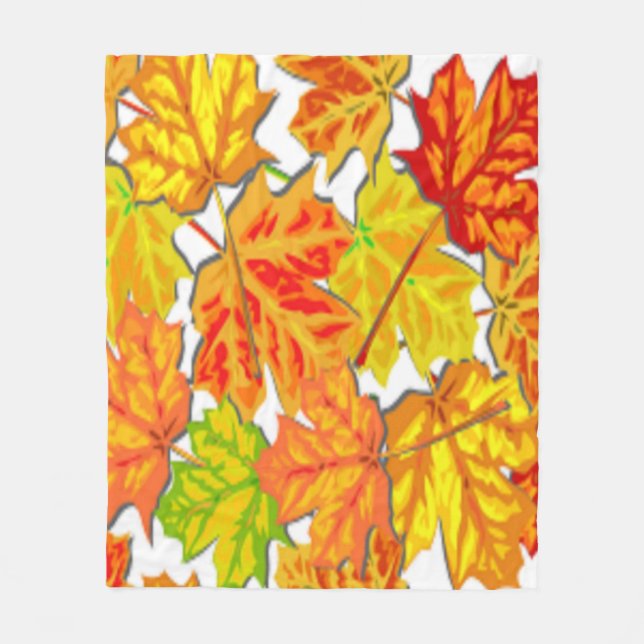 AUTUMN LEAVES FLEECE BLANKET (Front)