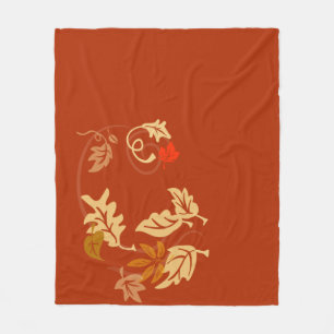Autumn Leaves Fleece Blanket