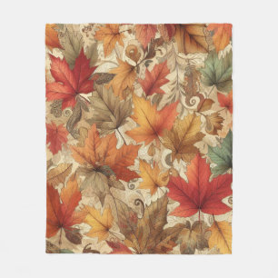 Autumn Leaves  Fleece Blanket