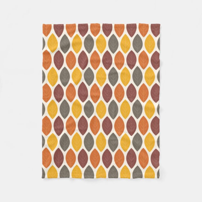 Autumn Leaves Fleece Blanket (Front)