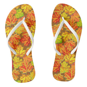 Autumn Leaves Flip Flops