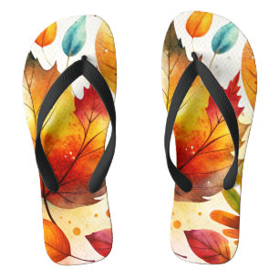Autumn Leaves Flip Flops