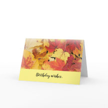 Autumn leaves Folded Greeting Card