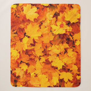 Autumn leaves foliage autumn leaves sherpa blanket