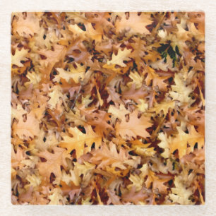 AUTUMN LEAVES GLASS COASTER