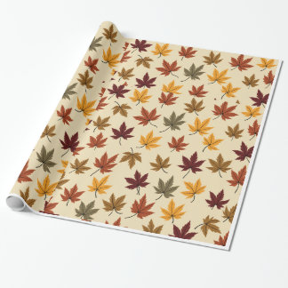 autumn leaves Glossy Wrapping Paper