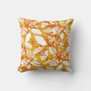 Autumn Leaves: Golden Vintage Repeat Cushion