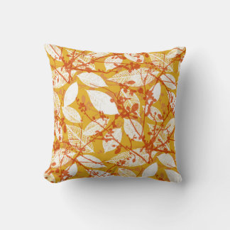 Autumn Leaves: Golden Vintage Repeat Cushion