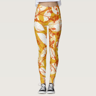 Autumn Leaves: Golden Vintage Repeat Leggings