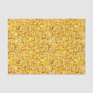 Autumn leaves, golden yellow tissue paper