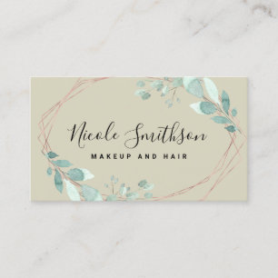 autumn leaves greenery frame business card