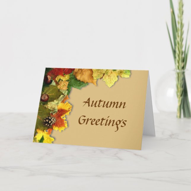 Autumn Leaves Greetings Card (Front)
