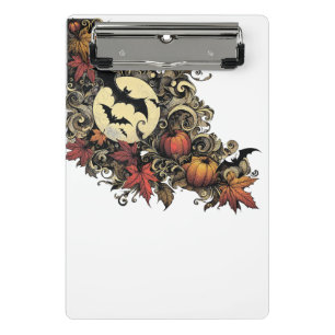 Autumn leaves. Halloween pattern. Mini Clipboard