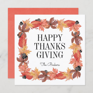 Autumn Leaves Happy Thanksgiving Card