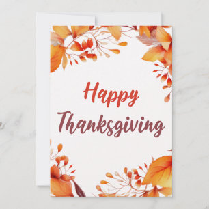 Autumn Leaves Happy Thanksgiving Card