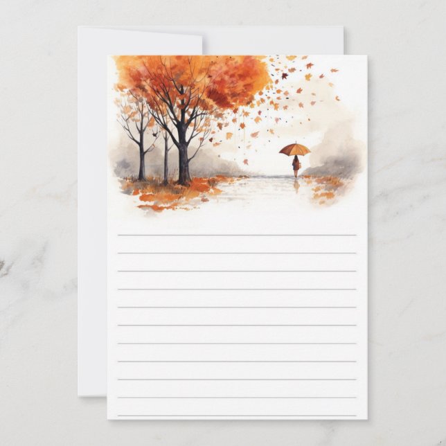 Autumn Leaves Hardcover Notebook | Fall Forest Jou Invitation (Front)