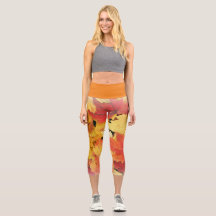 Autumn Leaves High Waisted Capris