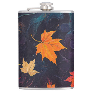Autumn Leaves Hip Flask