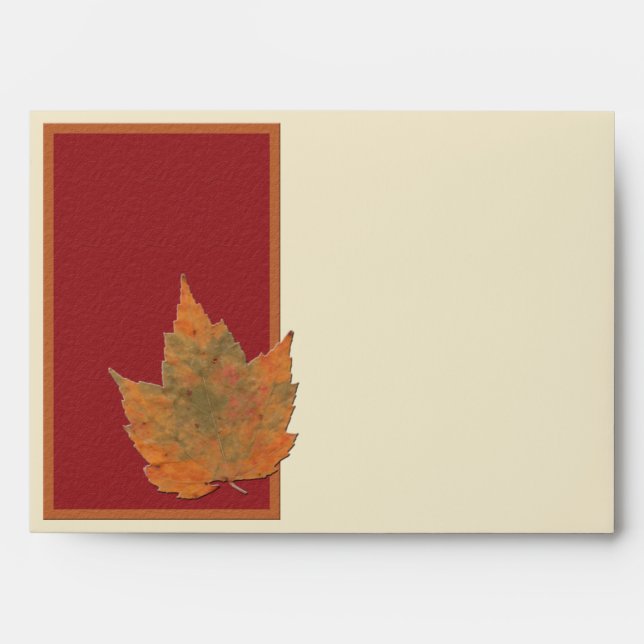Autumn Leaves II Envelope for 5"x7" Sizes (Front)